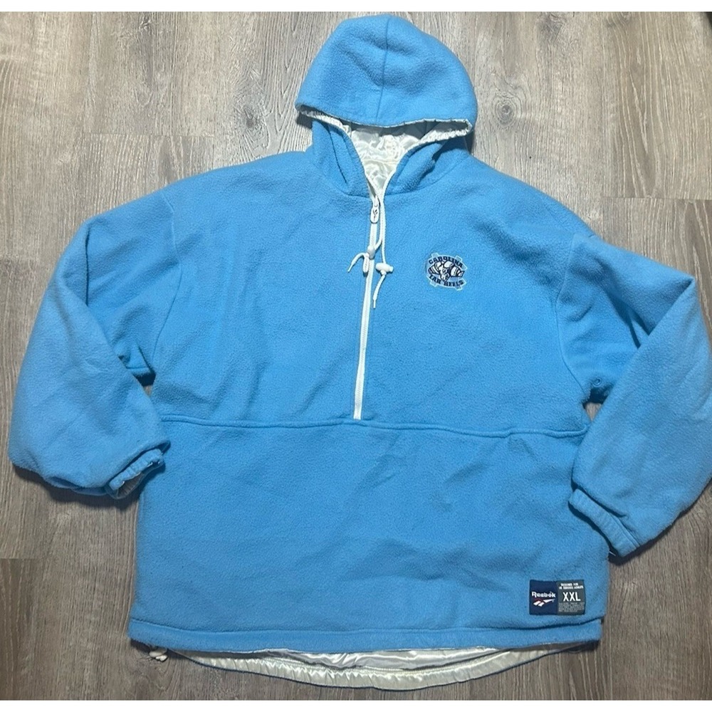 Vintage Reebok XXL North Carolina Tar Heels NCAA Reversible Fleece Satin Jacket